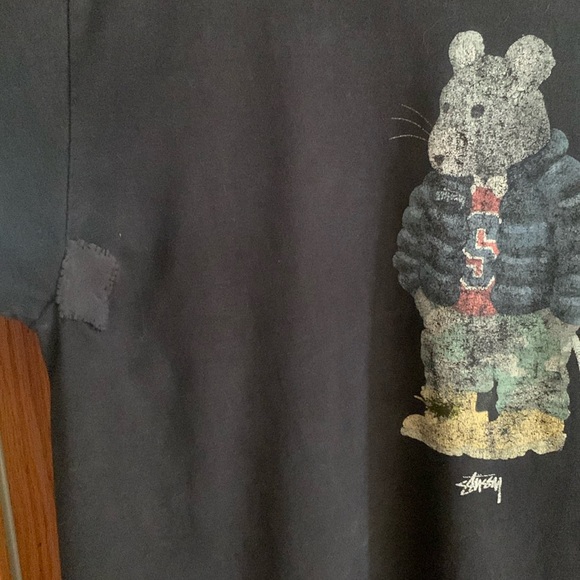 Stussy Black Thug Rat Shirt with graphics and logo - RARE - Picture 9 of 9